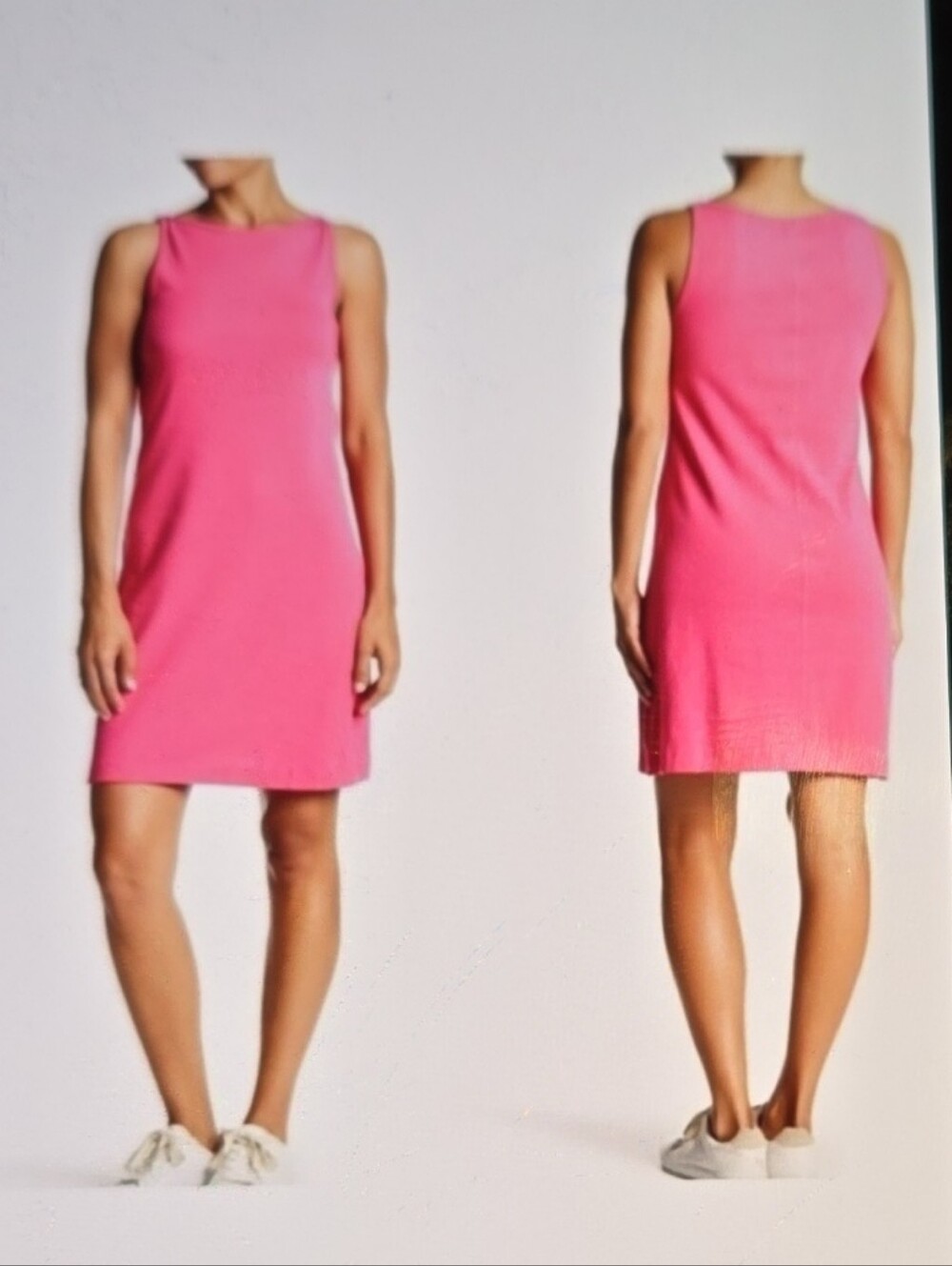 Chelsea & Theodore Hot Pink Sleeveless Shift Dress